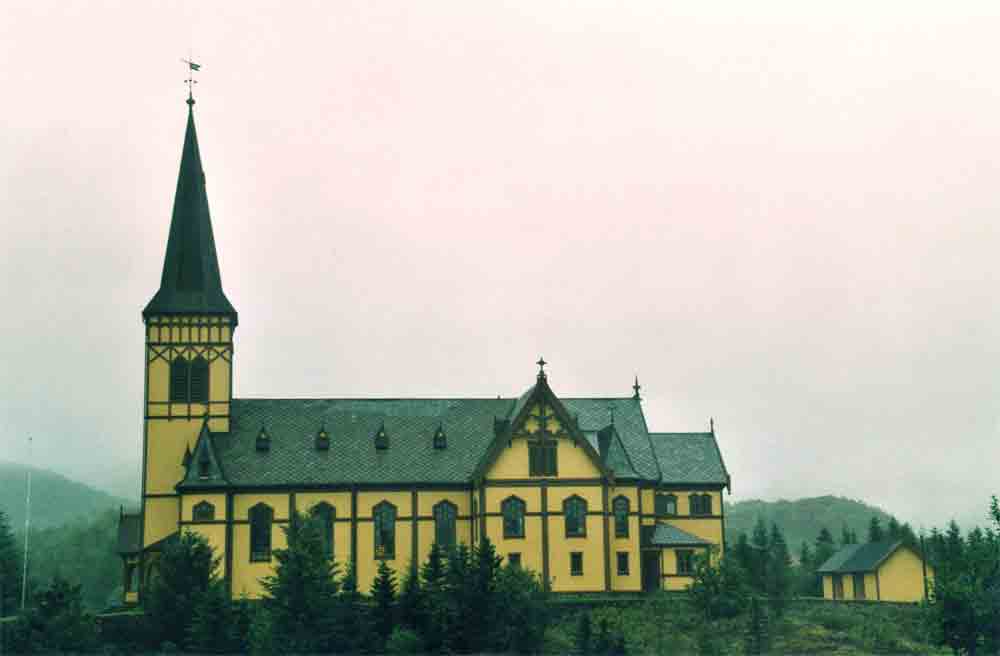 168 - Noruega - islas Lofoten - iglesia Vagan Kirke de Kabelgag - 2001